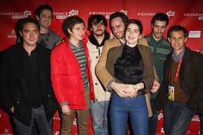 Gaby Hoffmann, Michael Cera, Trevor Groth, Juan de Dios Larraín, Juan Silva, Agustín Silva, and Sebastián Silva at an ev