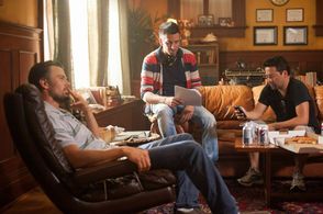 Shooting Bravetown with Josh Duhamel and the writter, Oscar Torres