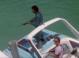 Don Johnson and Philip Michael Thomas in Miami Vice (1984)