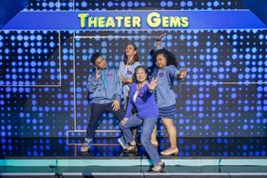 Madeleine Nicolas, Gem Padilla, Ricci Chan, and Lotlot Bustamante in Family Feud Philippines (2022)