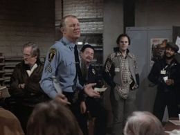 Michael Conrad, Ray Nadeau, Gene Cross, and Michael J. Grayson in Hill Street Blues (1981)