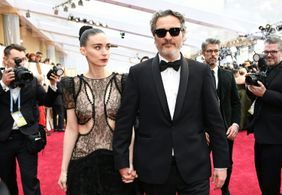 Joaquin Phoenix and Rooney Mara at an event for The Oscars (2020)