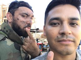 Still of Mustafa Haidari on set