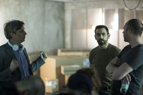 Director Charles Barker, Tom Benedict Knight and 1st Ad Liam Locke on The Call Up