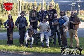 Cast and Crew on the set of 'Guardian Angels'.