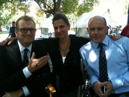Community. Drew Carey, Emily Cutler, Rob Corddry