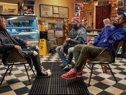 Cordae, The Kid Mero, and Desus Nice in Desus & Mero: Clown-Like Actions (2021)