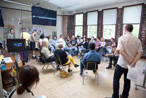 Wyatt Denny, J.T. Gurzi, John T. Woods, Rob Tepper, Robert Shupe, Jill Crenshaw, Mia Kirby, and Mac Miller in Heaven Str