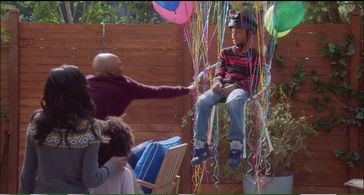 James Lesure, Sayeed Shahidi, Aalyrah Caldwell, and Iman Benson in Uncle Buck (2016)
