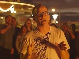 Hallie Bulleit, Chris Gethard, David Bluvband, and Alex Clute in The Chris Gethard Show (2015)