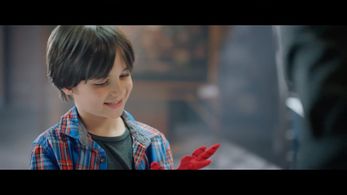 Isaiah Dell on set of Spiderman: Color Shock Slinger