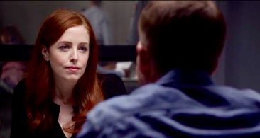 Amanda Lisman and Patrick J. Adams in Suits