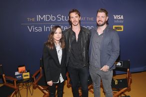Elliot Page, David Freyne, and Sam Keeley at an event for The IMDb Studio at Sundance (2015)