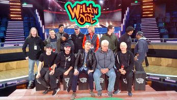 Robert Child with the Technical Crew of Wild 'N Out Season 13