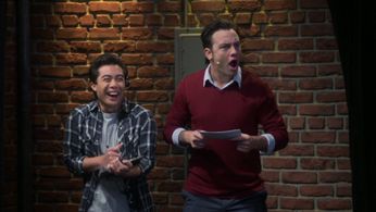 Jonathan Sadowski and Marc Fajardo in Young & Hungry (2014)