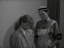 Bibi Andersson and Barbro Hiort af Ornäs in Brink of Life (1958)