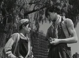 Roberto Cobo and Alfonso Mejía in The Young and the Damned (1950)