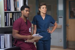 Jeananne Goossen and James Roch in The Night Shift (2014)