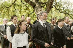 Pierce Brosnan, Shane Graham, Sydney Lucas, and Sean Alan Stone in The Son (2017)
