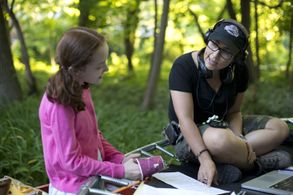 Taylor Richardson and Jennifer Deaton on location for Jack of the Red Hearts