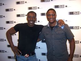 Harold Dennis with Ernie Hudson in Chicago at the Gene Siskel Film Center