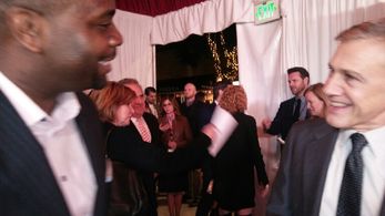 Christoph Waltz and Paul Mabon