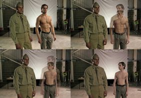 Paul Warren Skinny Steve Rogers body double. Pre-production VFX head replacement test.