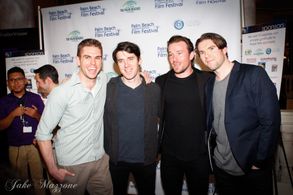 Josh Folan, Dónall Ó Héalai, Seanie Sugrue, and Michael Rabe at an event for Catch 22: Based on the Unwritten Story by S