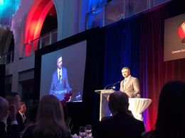 Receiving a CSC award - Pasha Patriki csc