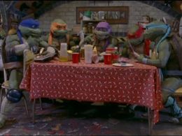 Michael Dobson, Jason Gray-Stanford, Matt Hill, Lalainia Lindbjerg, and Kirby Morrow in Ninja Turtles: The Next Mutation