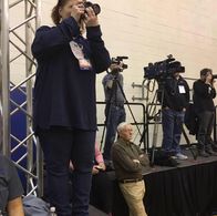Photographing President Bill Clinton at Spokane Falls Community College