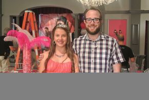 Cassidi and director Martin Gero LA Complex