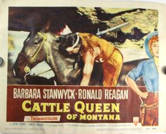 Barbara Stanwyck and Anthony Caruso in Cattle Queen of Montana (1954)
