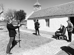 Kevin Ford directing The Pushback docuementary in Texas, 2018.
