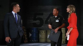 Artie O'Daly with Michelle Stafford and James Patrick Stuart in 