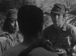 Jun Hamamura, Rentarô Mikuni, and Shôji Yasui in The Burmese Harp (1956)