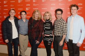 J.J. Abrams, Sarah Gadon, George MacKay, T.R. Knight, Bridget Carpenter, and Daniel Webber at an event for 11.22.63 (201