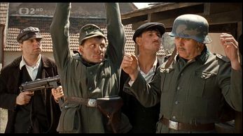 Josef Abrhám, Radek Holub, Miro Noga, and Milan Steindler in Halt, or I'll Miss! (1998)