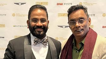 Prasanna Vithanage with Anto Chittilapilly at the 28th Busan International Film Festival 2023