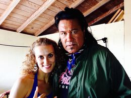 On set with Branscombe Richmond filming Angel By Thursday