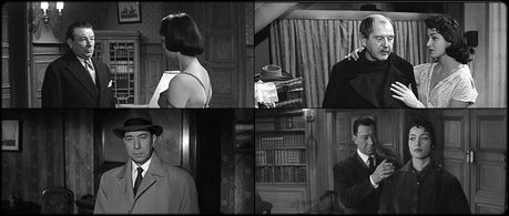 Béatrice Altariba, Françoise Fabian, Fernand Ledoux, and Paul Meurisse in Les violents (1957)