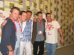 Tim Matheson, Bruce Campbell, Matt Nix, Chris Vance, and Alfredo Barrios Jr. at an event for Burn Notice (2007)