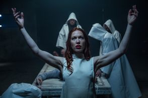 Still from Ave Mater as Siri