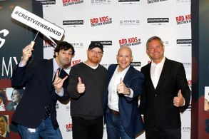 Brad Keller, Barry Wernick, and James R. Hallam at an event for Bad Kids of Crestview Academy (2017)