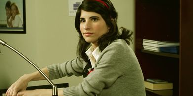 Romina on the set of The Insomniac.