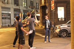 On the set of The Kidnapping of a Fish by Philip A. Ramos