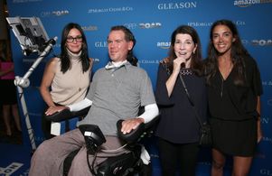 Courteney Cox, Nanci Ryder, Steve Gleason, and Michel Varisco-Gleason at an event for Gleason (2016)