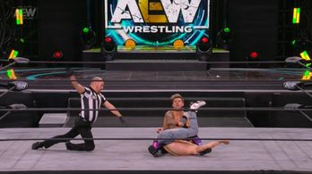 James Cipperly, Bryce Remsburg, and Simon James Kippen in All Elite Wrestling: Revolution (2021)