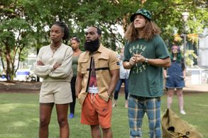 Blake Anderson, Sasheer Zamata, and T. Murph in Woke: A Knight in the Park (2022)