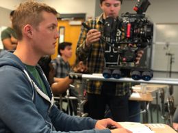 On the set of the feature film Banging Lanie